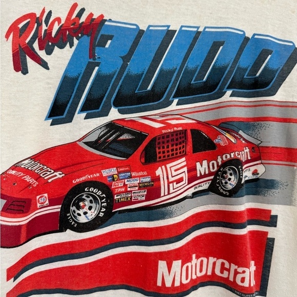 Vintage 80’s Ricky Rudd Motorcraft Racing T-Shirt Size Small 50/50 Soft 1987 - Picture 2 of 11